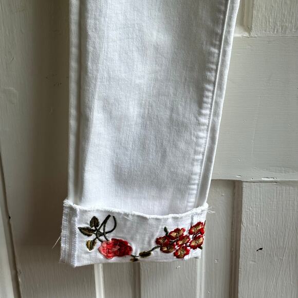 Driftwood Colette Embroidered Cuff Straight Leg Jeans NWT - Picture 3 of 10